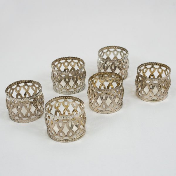 Set vintage  6 inele argintate pentru servetele Decoratiuni