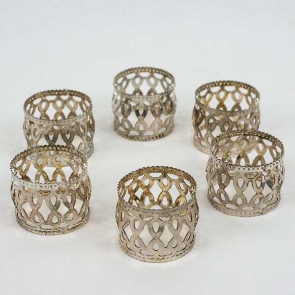 Set vintage  6 inele argintate pentru servetele Decoratiuni