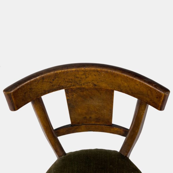 Scaun din lemn  si tapiterie textila cu model unicat Art Nouveau Mobilier