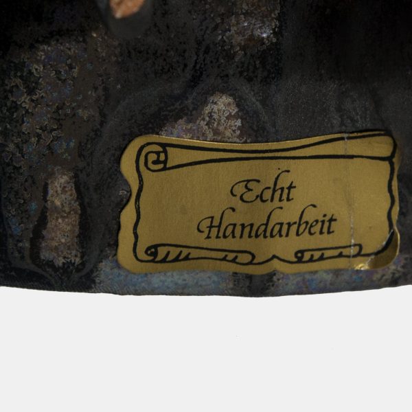 Veioza din ceramica cu motive florale lucrata manual in stil rustic Germania Corpuri de iluminat