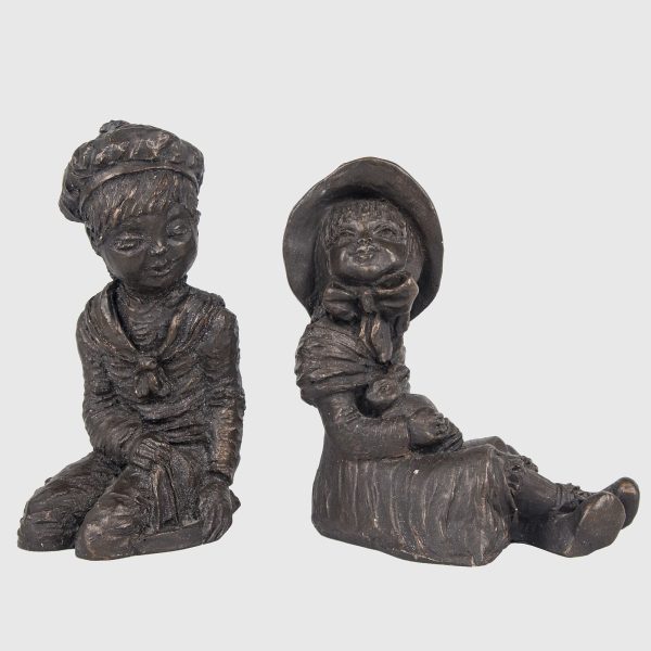 Set doua statuete din ceramica marca Schneider Germania cu motivul copiilor Decoratiuni
