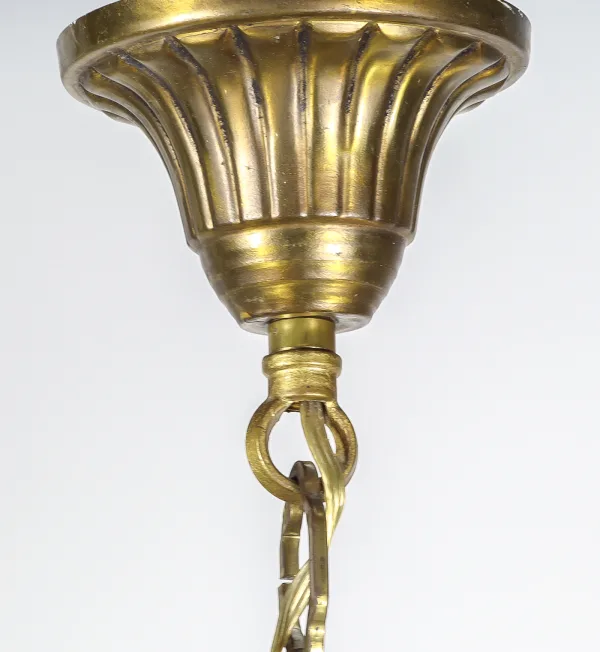 Candelabru antic cu 8 brațe, din bronz și porțelan cu motivul trandafirilor Franța anii 20-40 Candelabre