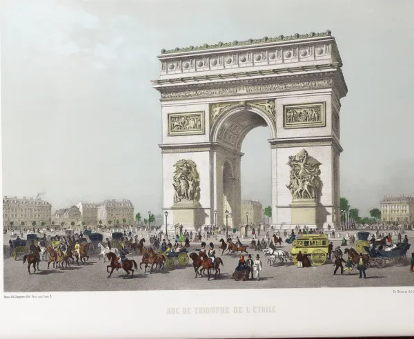 Tablou vintage cu Arcul de Triumf din Paris Decoratiuni