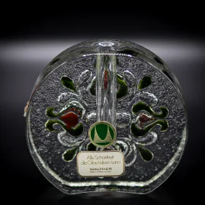 Vază stilul midcentury din sticlă glazurată de la Waltherglas Germania de Vest Decoratiuni