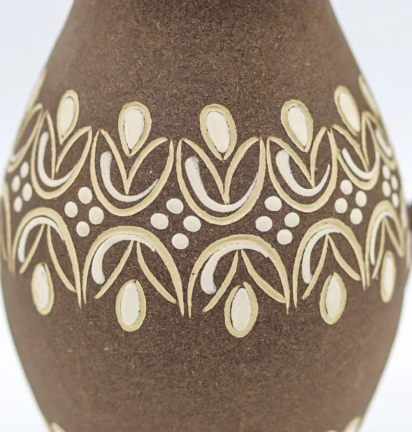 Ulcior din ceramică lucrat manual în Germania de Vest cu motive tradiționale Decoratiuni