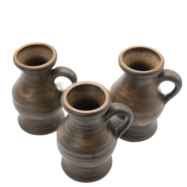 Set format din 3 căni lucrate manual din ceramică în stil rustic Cani