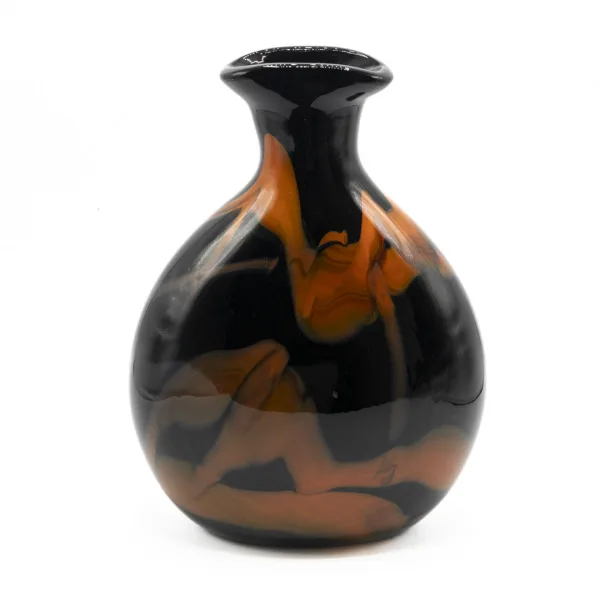 Vază din sticlă lucrată manual cu o nuanță unică în stil midcentury Decoratiuni