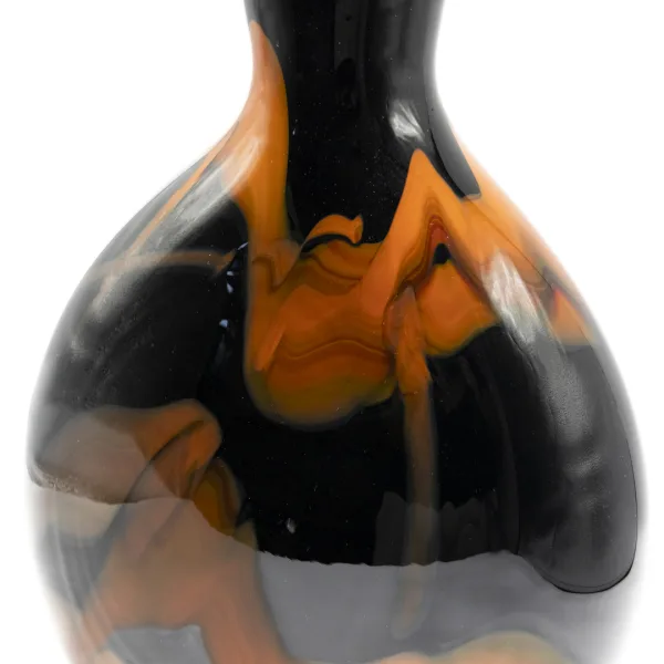Vază din sticlă lucrată manual cu o nuanță unică în stil midcentury Decoratiuni