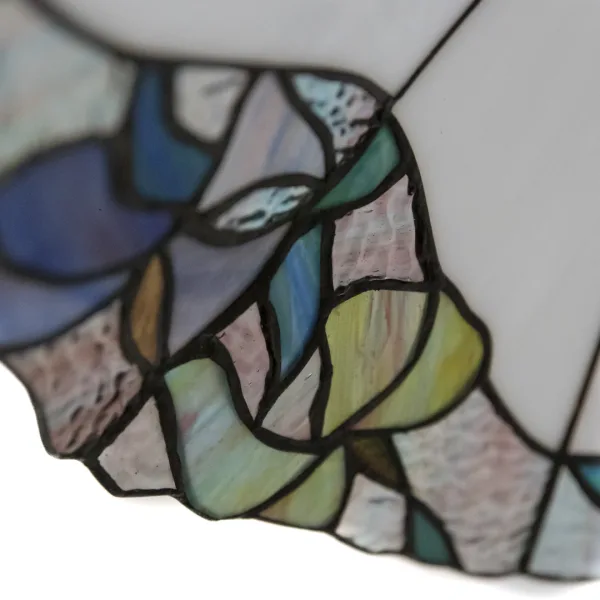 Lustră lucrată manual din vitralii în stilul Tiffany anii 80 Italia Corpuri de iluminat
