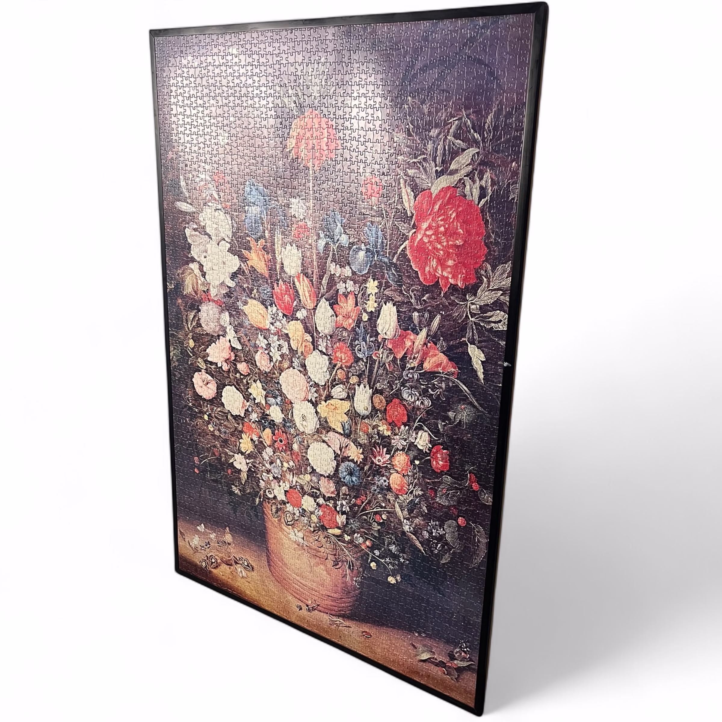 Tablou floral realizat din puzzle, înrămat, de mari dimensiuni Decoratiuni