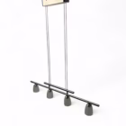 Lustră modernă cu 4 pendule, reglabilă, din metal cromat și sticlă mată, soclu G4 (12V) Corpuri de iluminat
