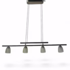 Lustră modernă cu 4 pendule, reglabilă, din metal cromat și sticlă mată, soclu G4 (12V) Corpuri de iluminat