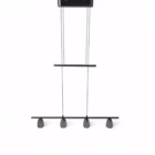 Lustră modernă cu 4 pendule, reglabilă, din metal cromat și sticlă mată, soclu G4 (12V) Corpuri de iluminat