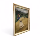 Tablou pictat pe placaj cu motivul câmpului G.Pusch 1944 Decoratiuni