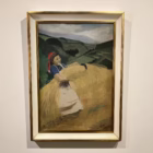 Tablou pictat pe placaj cu motivul câmpului G.Pusch 1944 Decoratiuni