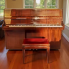 Pianină vintage Schimmel 105 Design Exclusiv Braunschweig Germania de Vest anii 70-80 Decoratiuni
