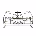 Suport reviste vintage Mid-Century din metal auriu, model cu volute Decoratiuni