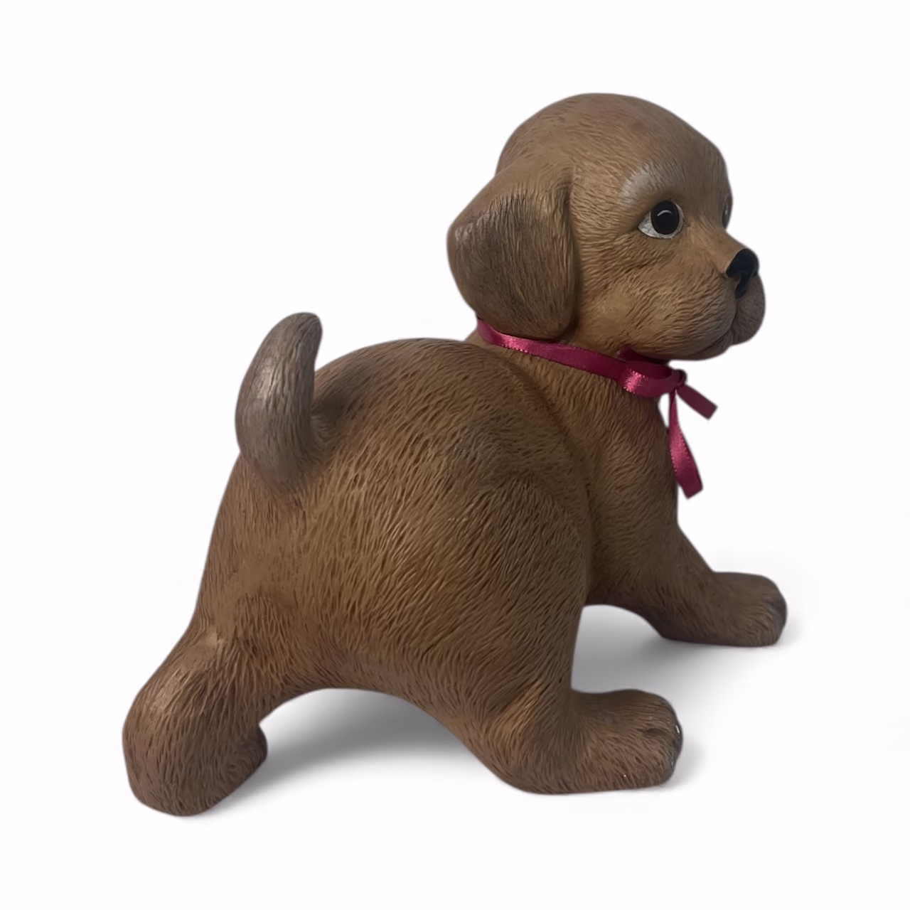Figurină „Pui de Cățel” Handarbeit – Sculptură Decorativă Vintage, lucrată manual Bibelouri