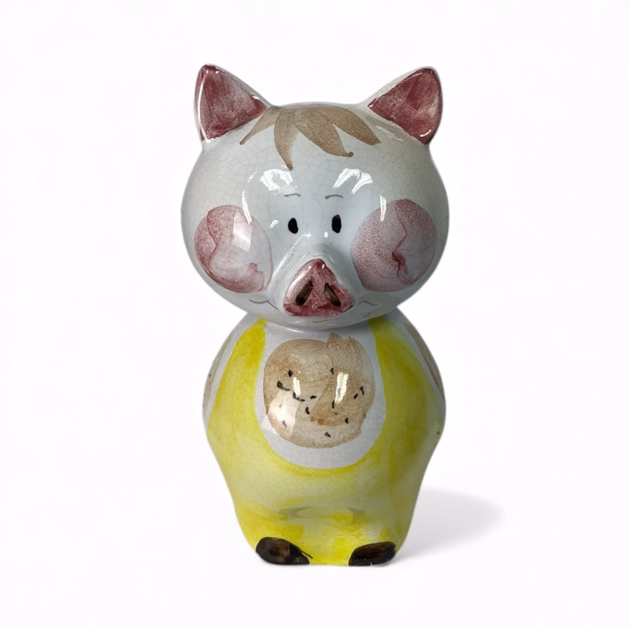 Pușculiță ceramică „PIGLET” pictată manual, model vintage