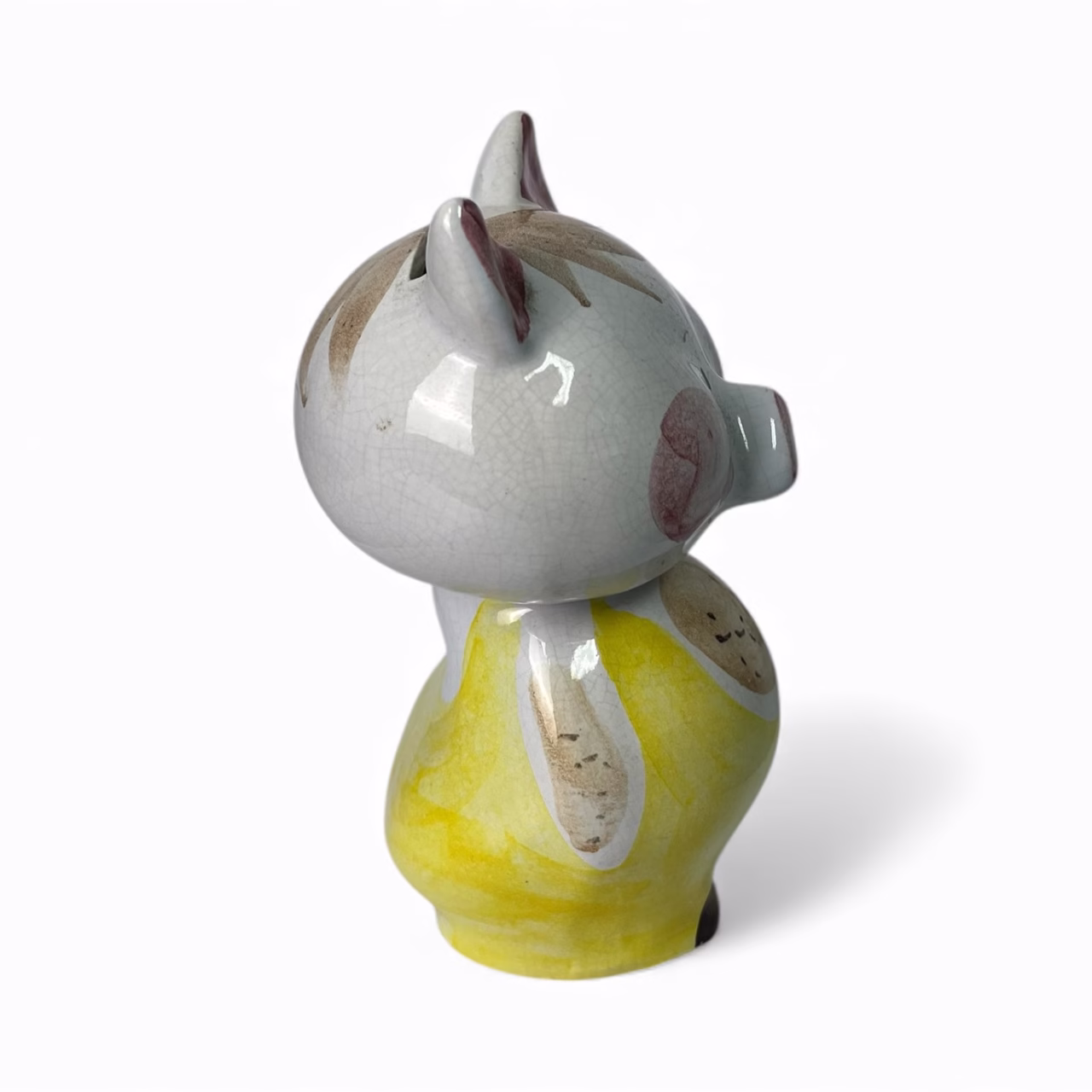 Pușculiță ceramică „PIGLET” pictată manual, model vintage Bibelouri
