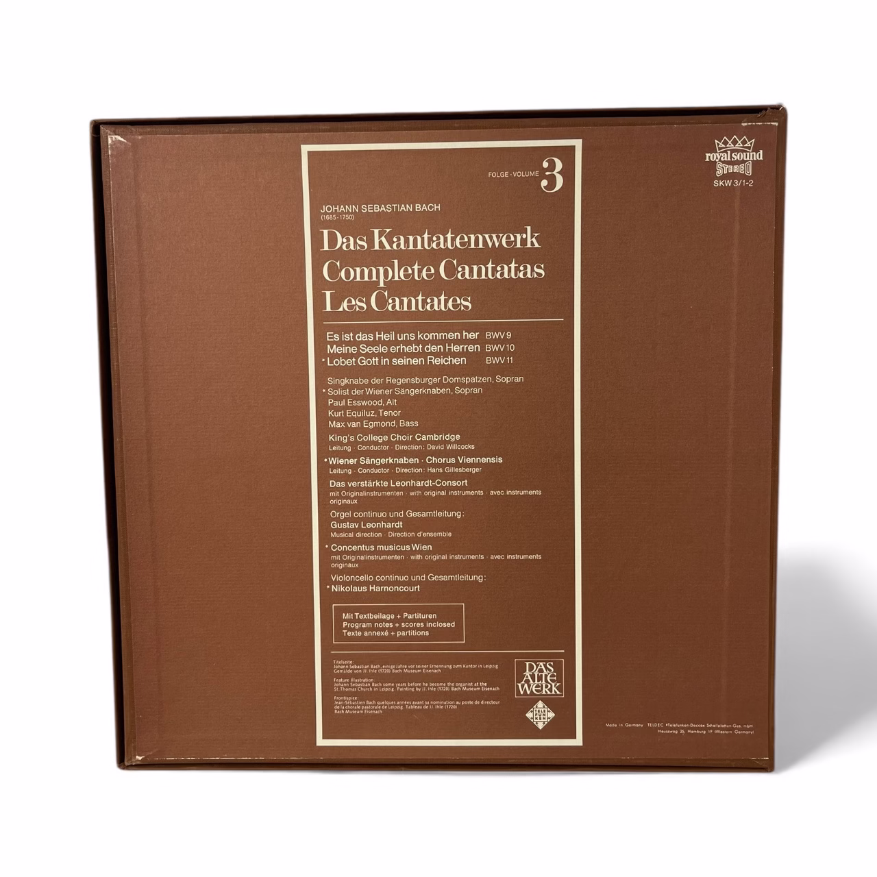 Johann Sebastian Bach – Das Kantatenwerk Vol. 3 (2LP + Album Partituri) – Colecție Telefunken Decoratiuni