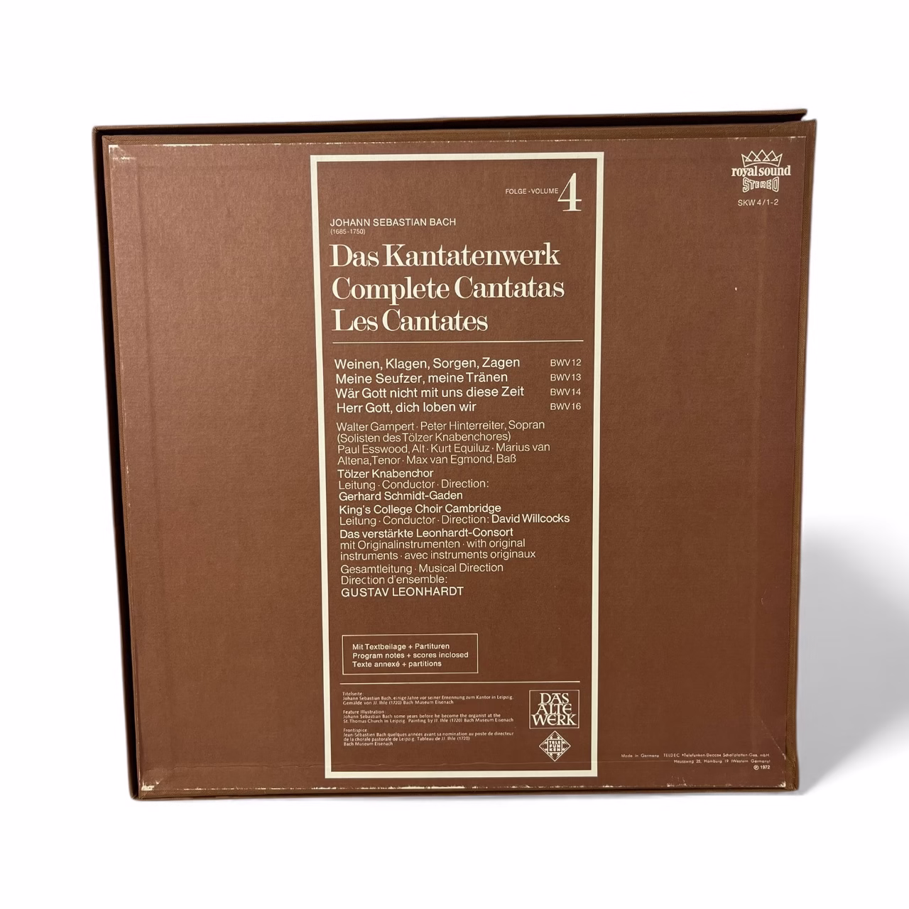 Johann Sebastian Bach – Das Kantatenwerk Vol. 4 (2LP + Album Partituri) – Colecție Telefunken Decoratiuni