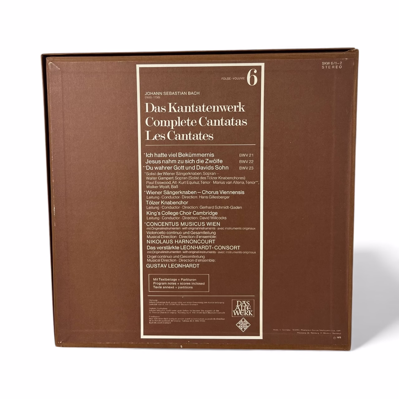 Johann Sebastian Bach – Das Kantatenwerk Vol. 6 (2LP + Album Partituri) – Colecție Telefunken Decoratiuni