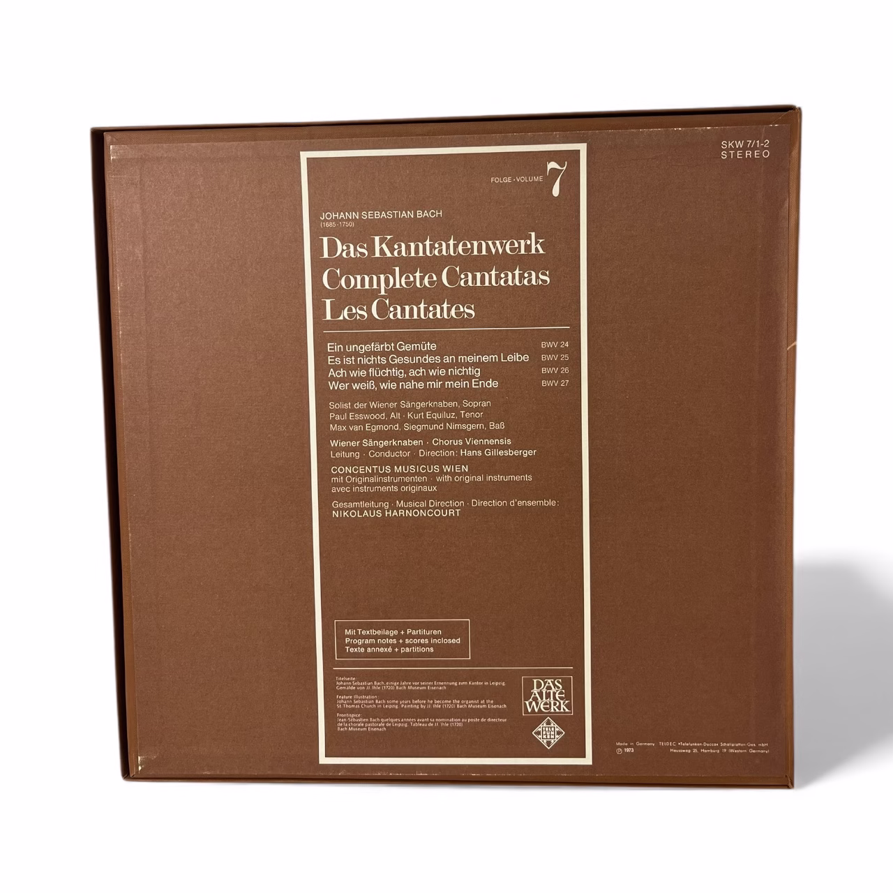 Johann Sebastian Bach – Das Kantatenwerk Vol. 7 (2LP + Album Partituri) – Colecție Telefunken Decoratiuni