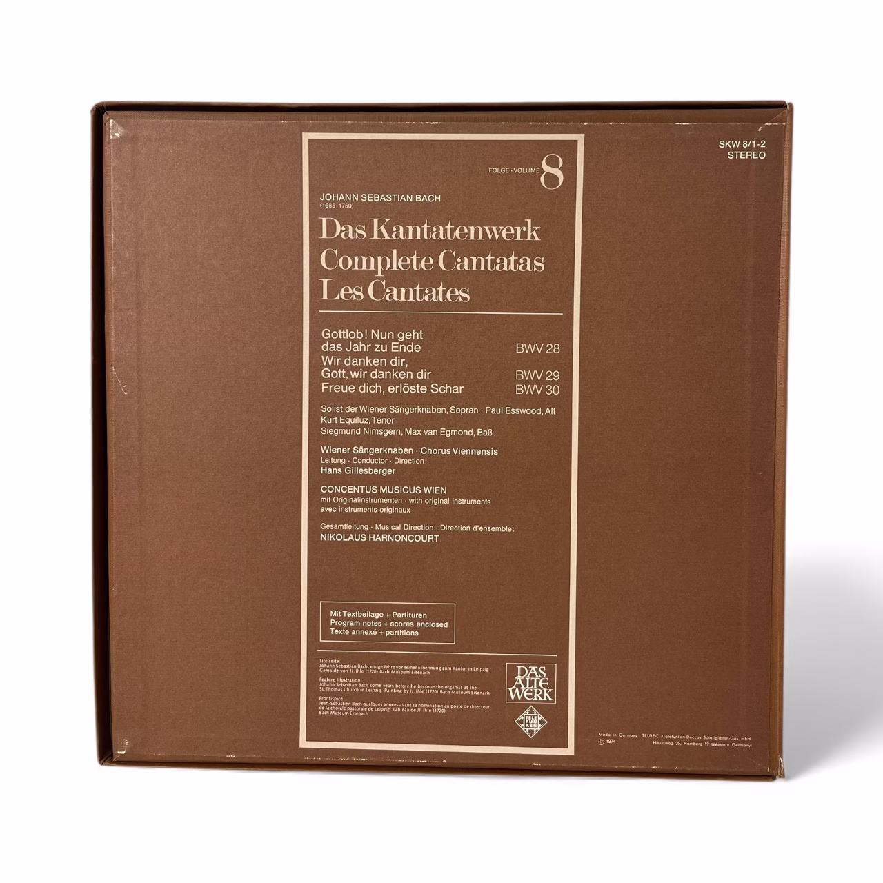 Johann Sebastian Bach – Das Kantatenwerk Vol. 8 (2LP + Album Partituri) – Colecție Telefunken Decoratiuni