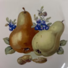 Platou vintage PMR Jaeger & Co Bavaria din porțelan fin, decor fructe Platouri