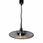Lustră suspendată Mid-Century modern Holtkötter, inox și sticlă fumurie, reglabilă pe înălțime și intensitate Corpuri de iluminat