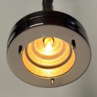 Lustră suspendată Mid-Century modern Holtkötter, inox și sticlă fumurie, reglabilă pe înălțime și intensitate Corpuri de iluminat