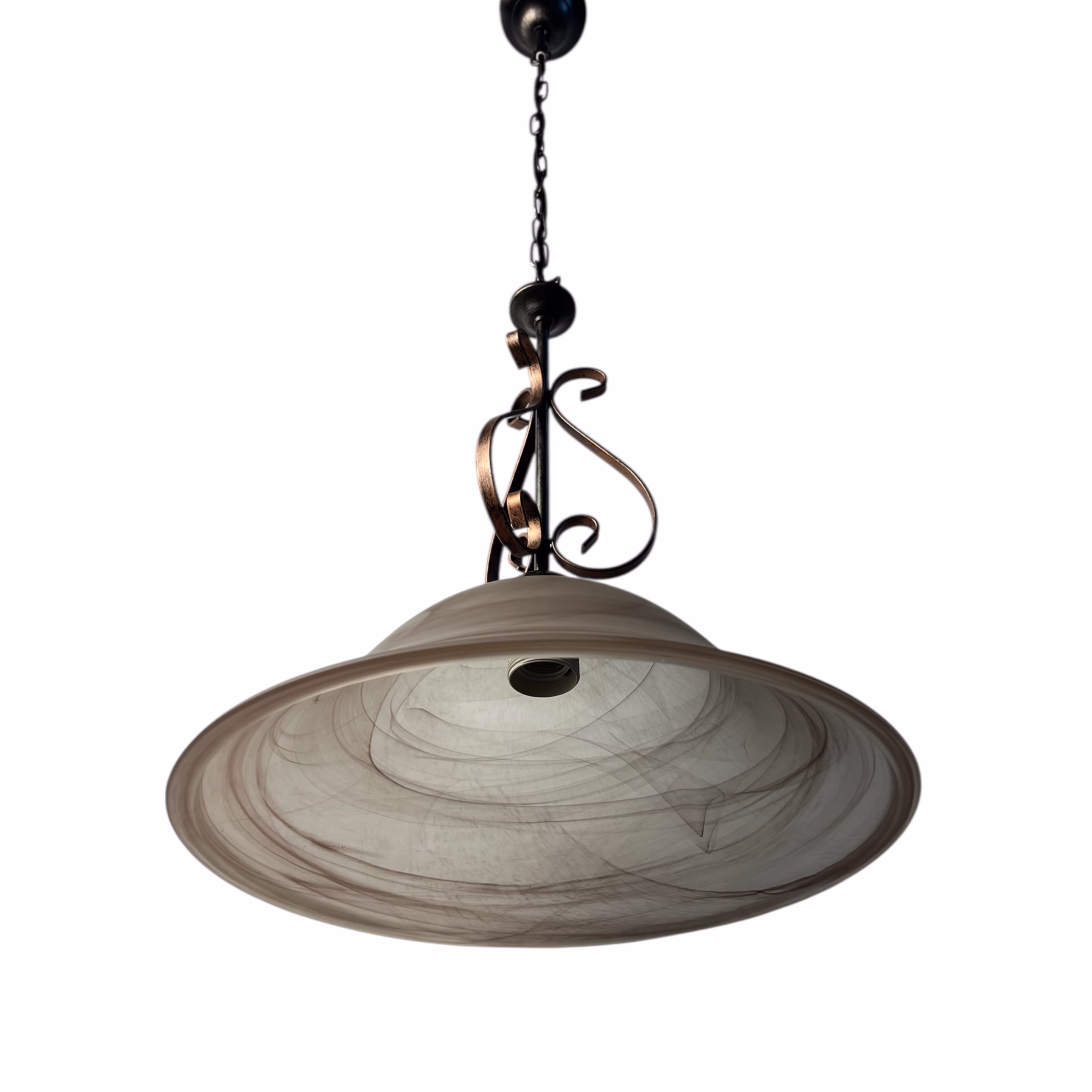 Lampă suspendată vintage Honsel Leuchten, sticlă marmorizată și metal patinat, Germania, anii ’90 Corpuri de iluminat Magazin de mobila decoratiuni si corpuri de iluminat vintage Lampă suspendată vintage Honsel Leuchten, sticlă marmorizată și metal patinat, Germania, anii ’90 Corpuri de iluminat