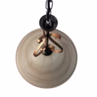 Lampă suspendată vintage Honsel Leuchten, sticlă marmorizată și metal patinat, Germania, anii ’90 Corpuri de iluminat
