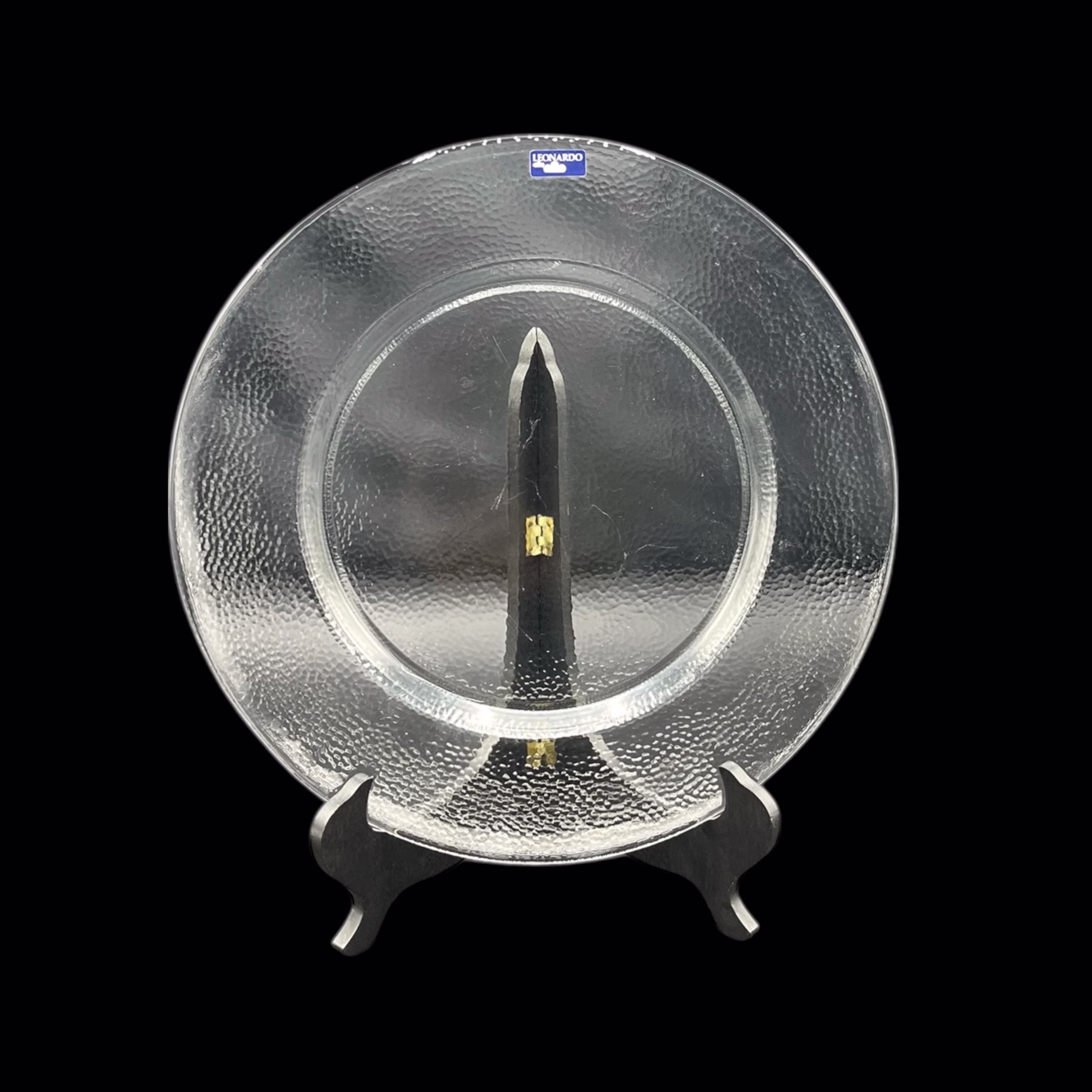 Set 6 platouri din sticlă texturată Leonardo, design modern german Platouri
