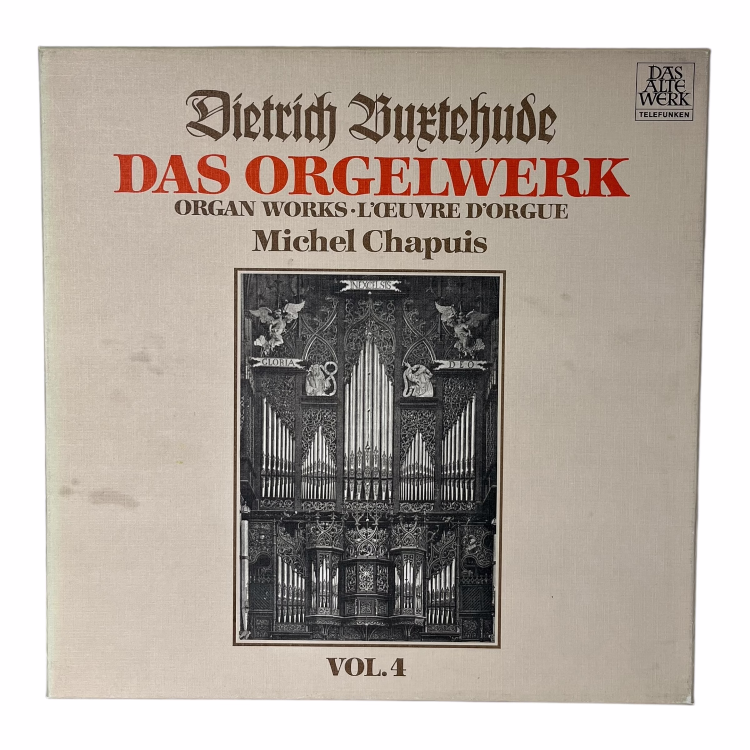 Dietrich Buxtehude Das Orgelwerk Volumul IV Michel Chapuis dublu LP Telefunken Das Alte Werk stereo 1973