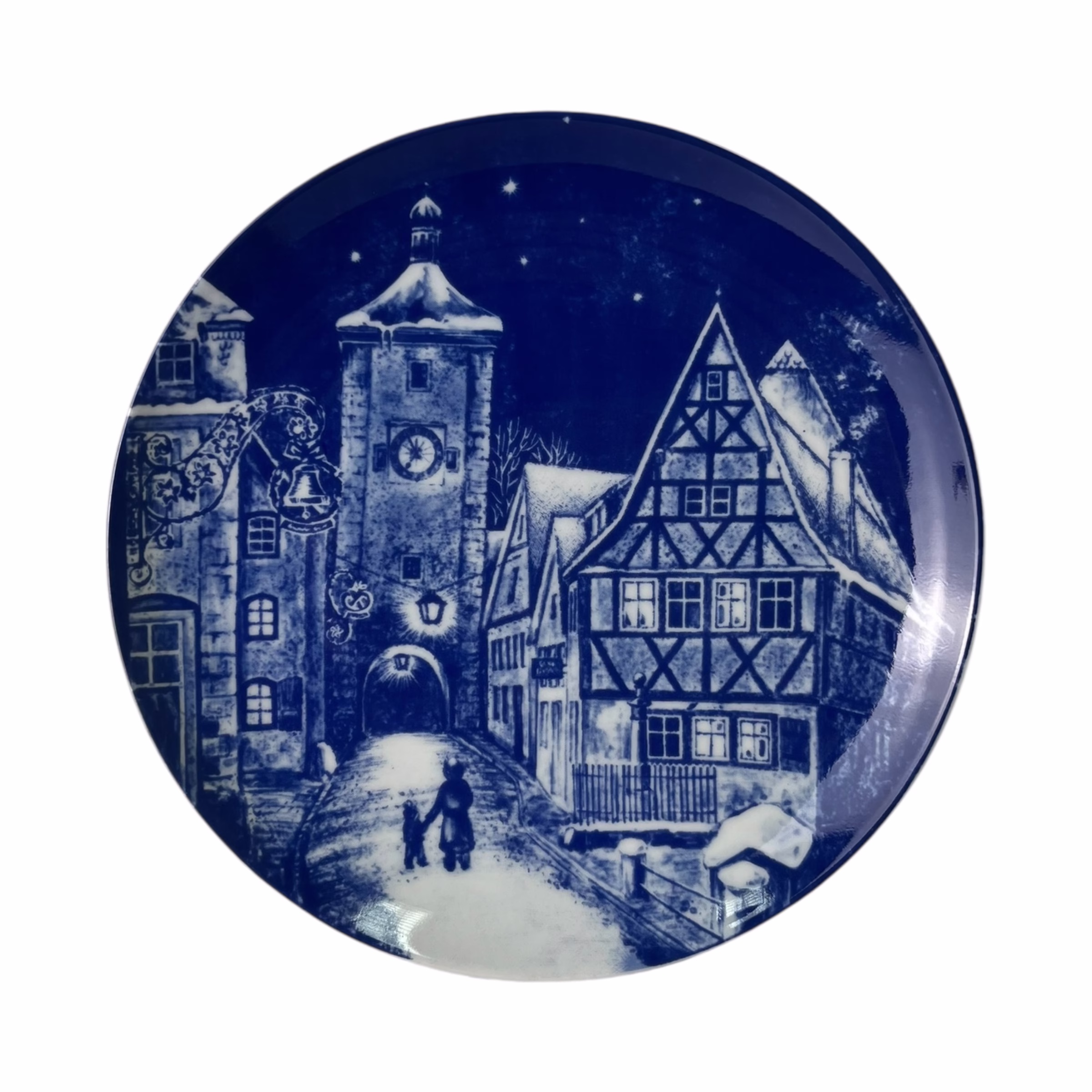 Farfurie decorativă din porțelan Royal Bavaria 1977 Rothenburg ob der Tauber Poarta Sieberstor