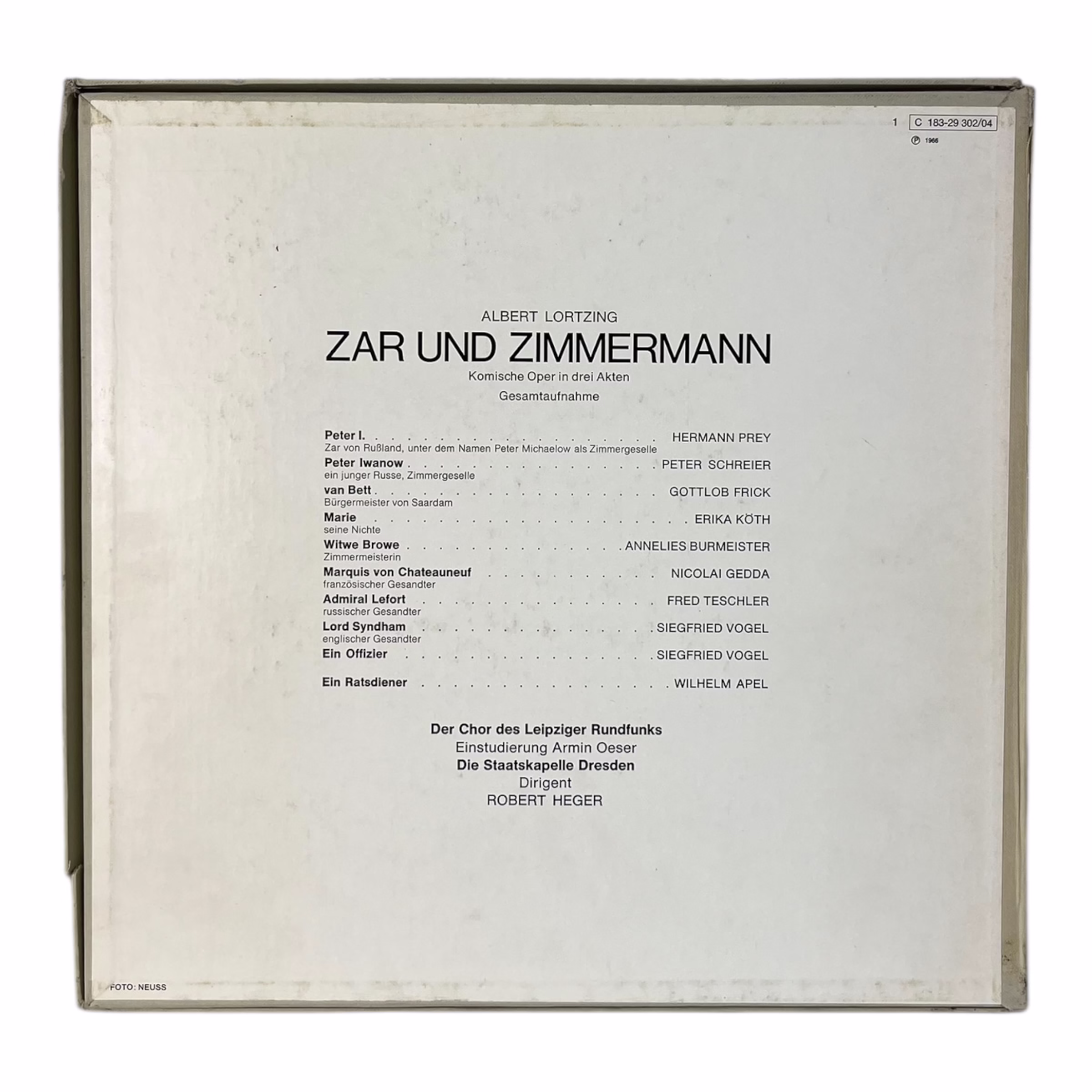 Albert Lortzing Zar und Zimmermann operă comică integrală box 3 LP EMI Electrola stereo Germania Decoratiuni