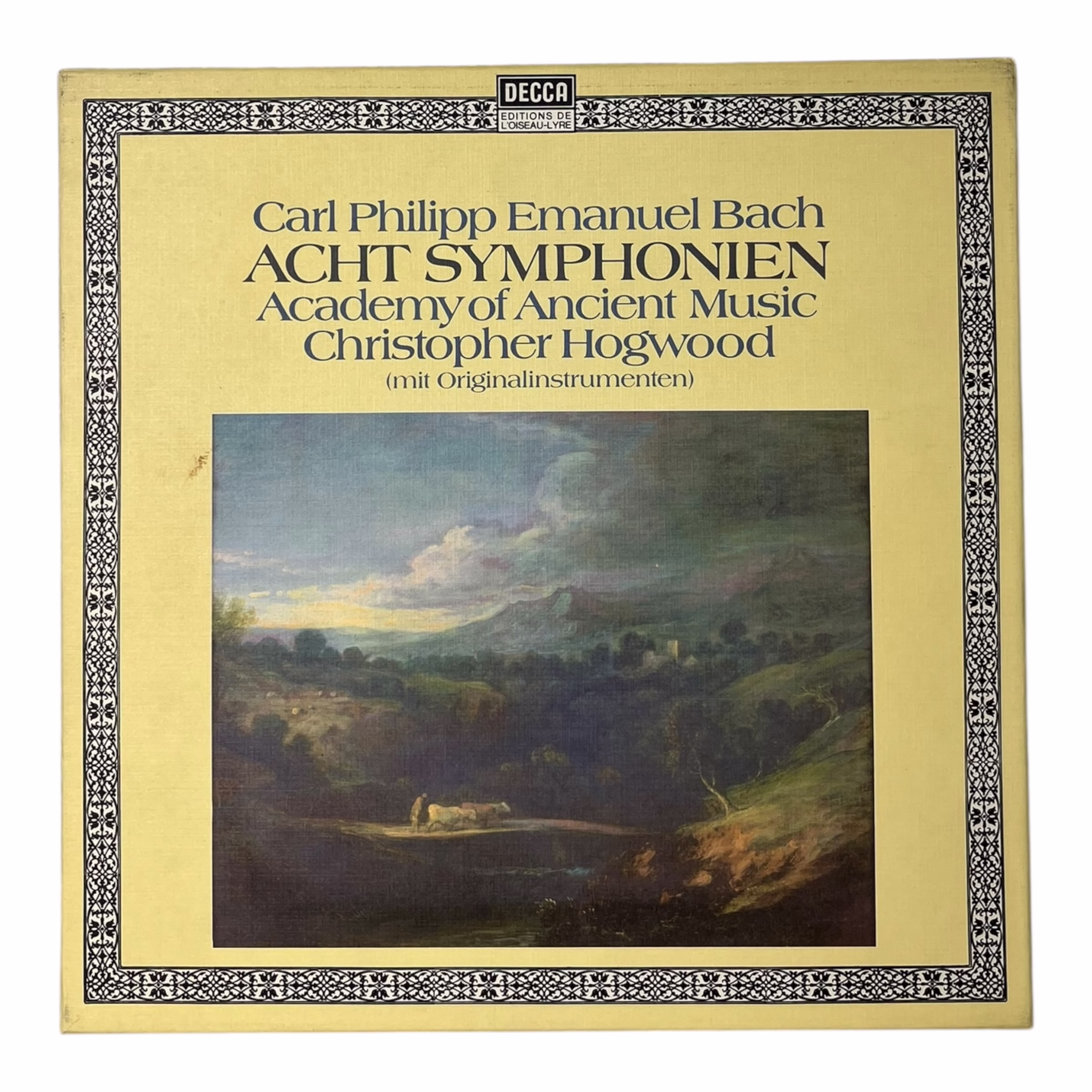 Acht Symphonien – Carl Philipp Emanuel Bach | Academy of Ancient Music, Christopher Hogwood – 2 LP Box Set DECCA