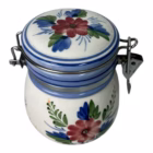 Set ceramic vintage pictat manual – model floral alpin cu 7 piese Servicii de masa