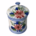 Set ceramic vintage pictat manual – model floral alpin cu 7 piese Servicii de masa