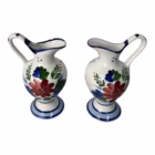 Set ceramic vintage pictat manual – model floral alpin cu 7 piese Servicii de masa