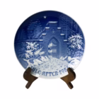 Farfurie decorativă de Crăciun din porțelan Royal Copenhagen Juleaftener 1986 Silent Night Holy Night Decoratiuni Magazin de mobila decoratiuni si corpuri de iluminat vintage Farfurie decorativă de Crăciun din porțelan Royal Copenhagen Juleaftener 1986 Silent Night Holy Night Decoratiuni