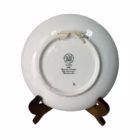 Farfurie decorativă de Crăciun din porțelan Royal Copenhagen Juleaftener 1987 Seara de Ajun la omul de zăpadă Decoratiuni
