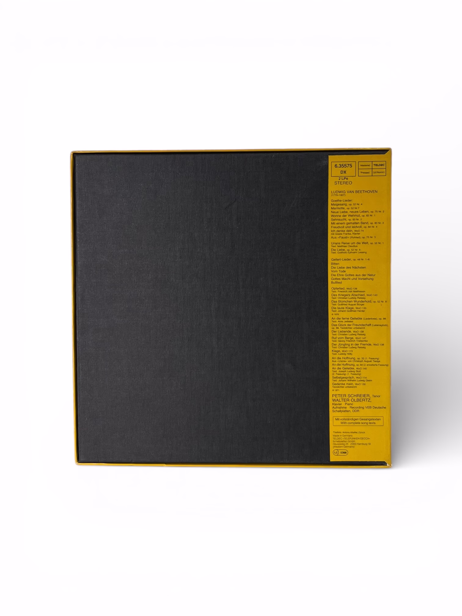 Peter Schreier – Beethoven-Lieder | Set vinil clasic 2×LP, ediție Telefunken (Germania) Decoratiuni