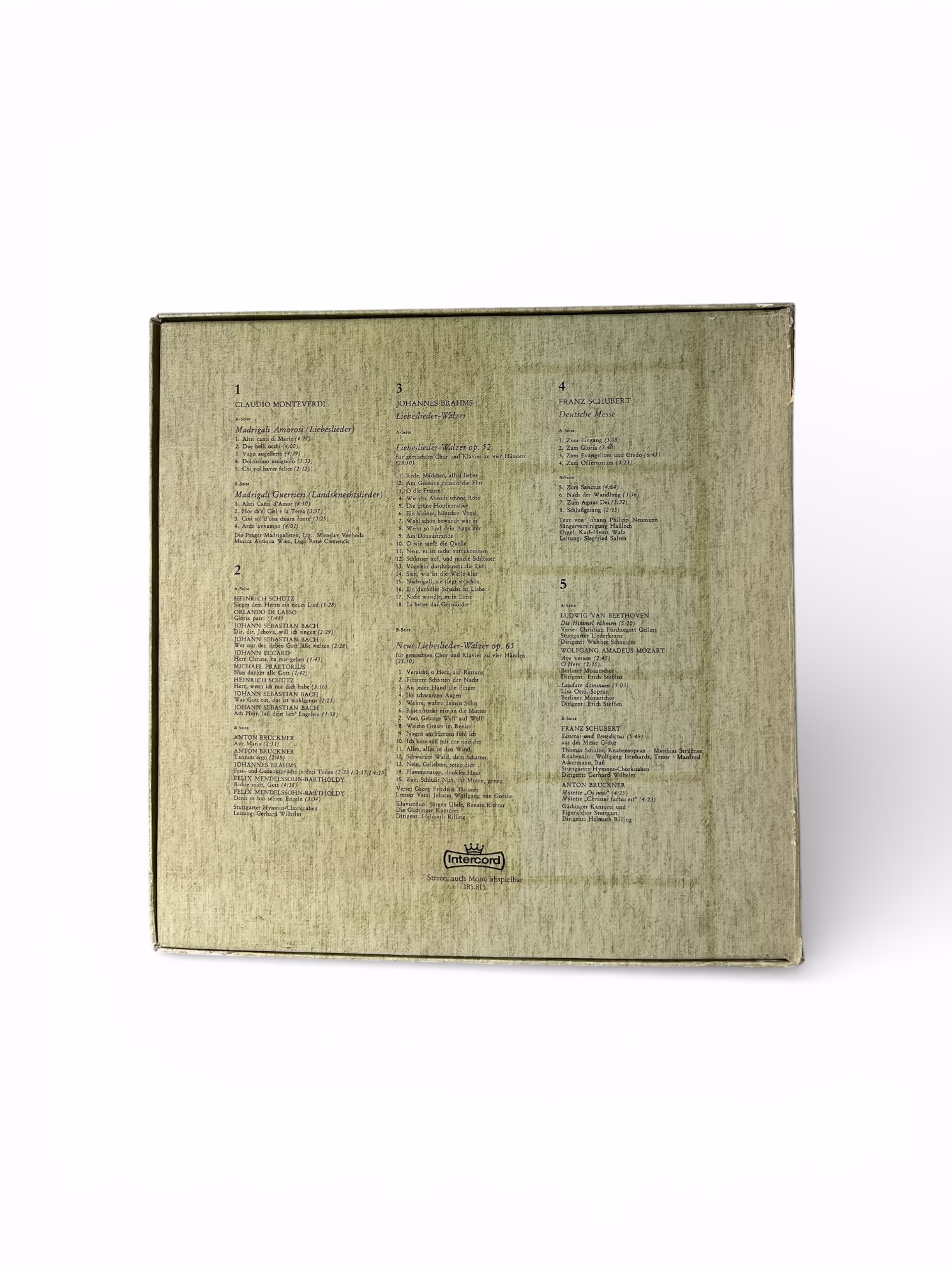 Festliche Chormusik – Box set 5 LP-uri, muzică corală clasică (Intercord, Germania) Decoratiuni
