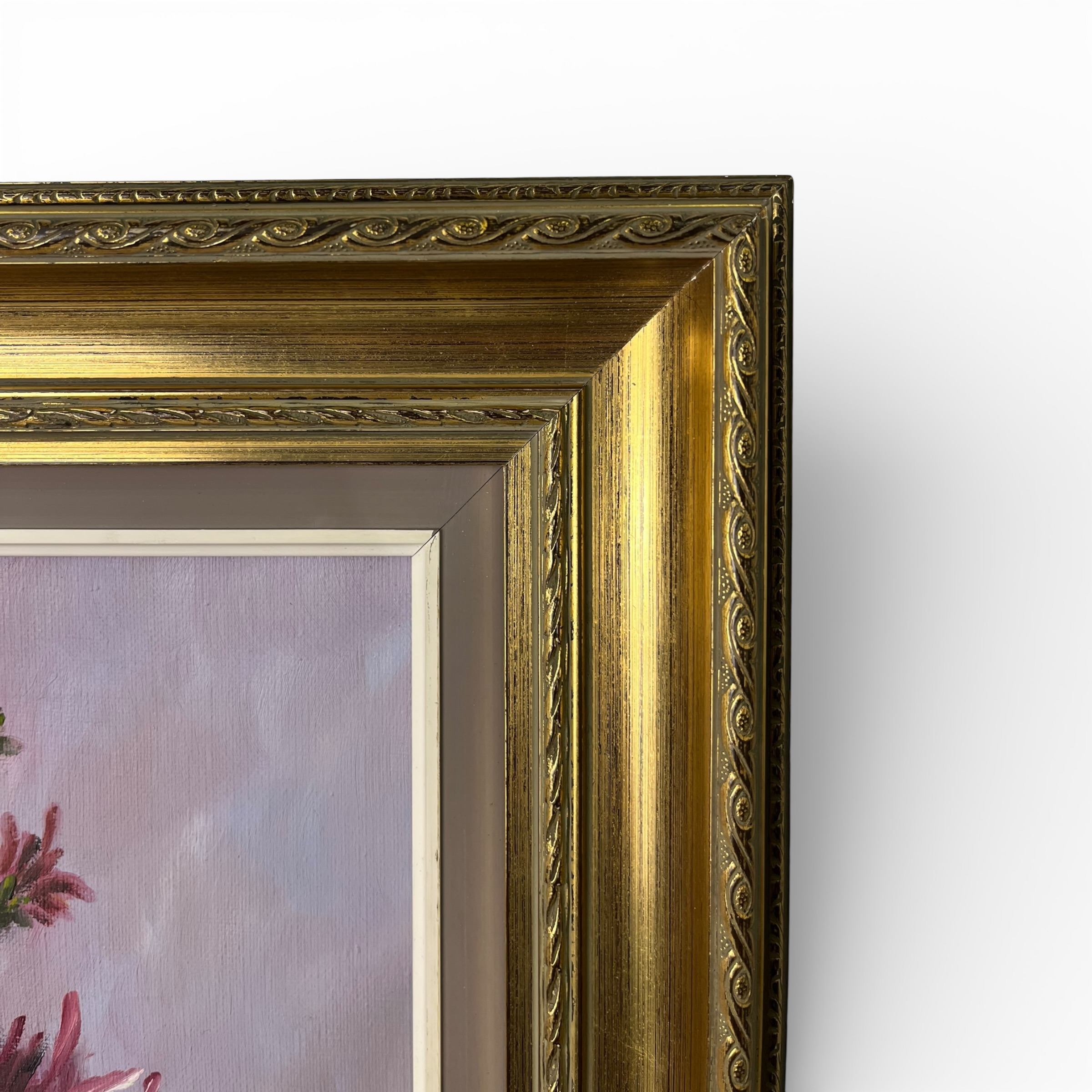 Natură statică cu flori în vază – ulei pe pânză, semnat „Erica” Decoratiuni