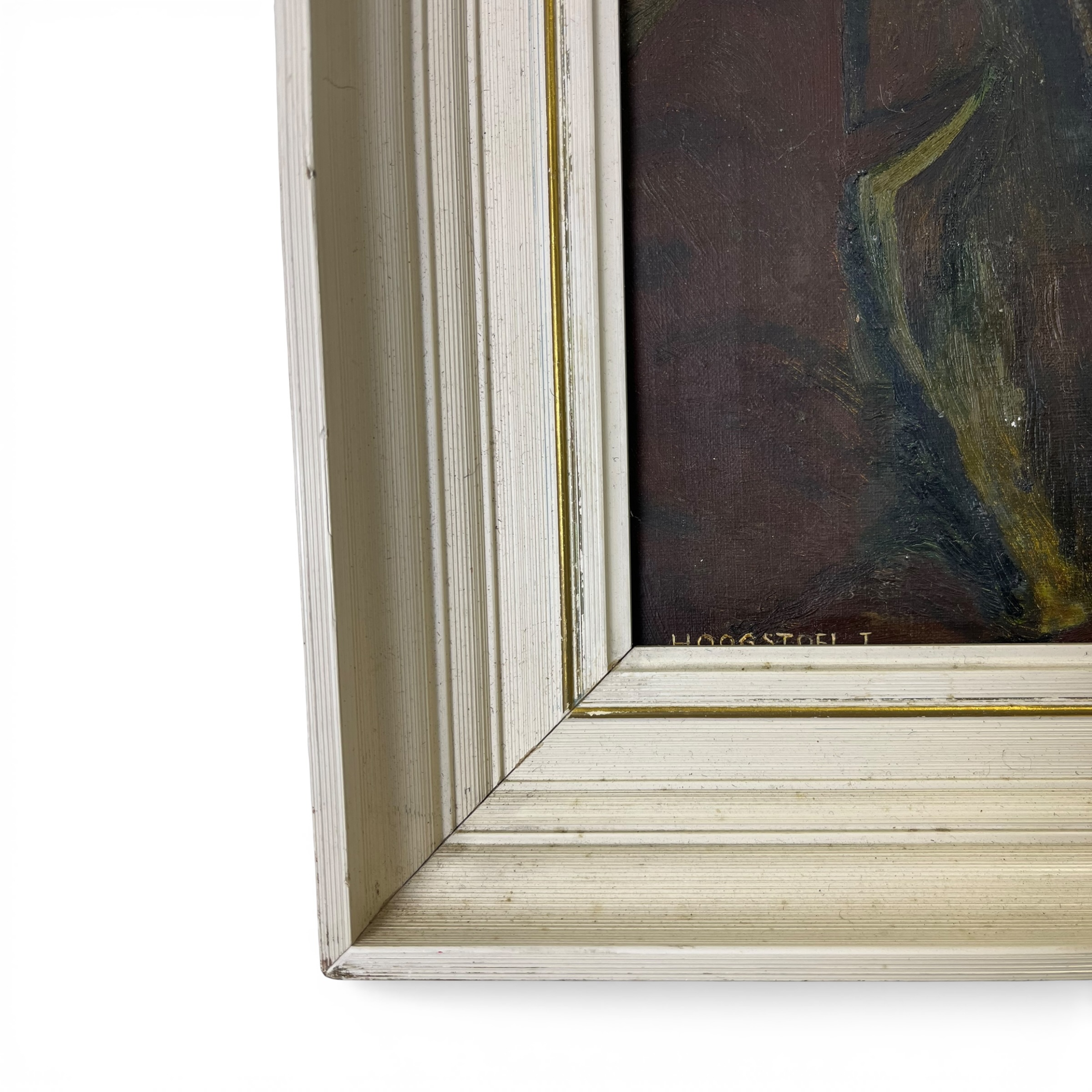 Portret expresionist „Gentleman cu joben” – ulei pe pânză, semnat Hoogstoel Decoratiuni