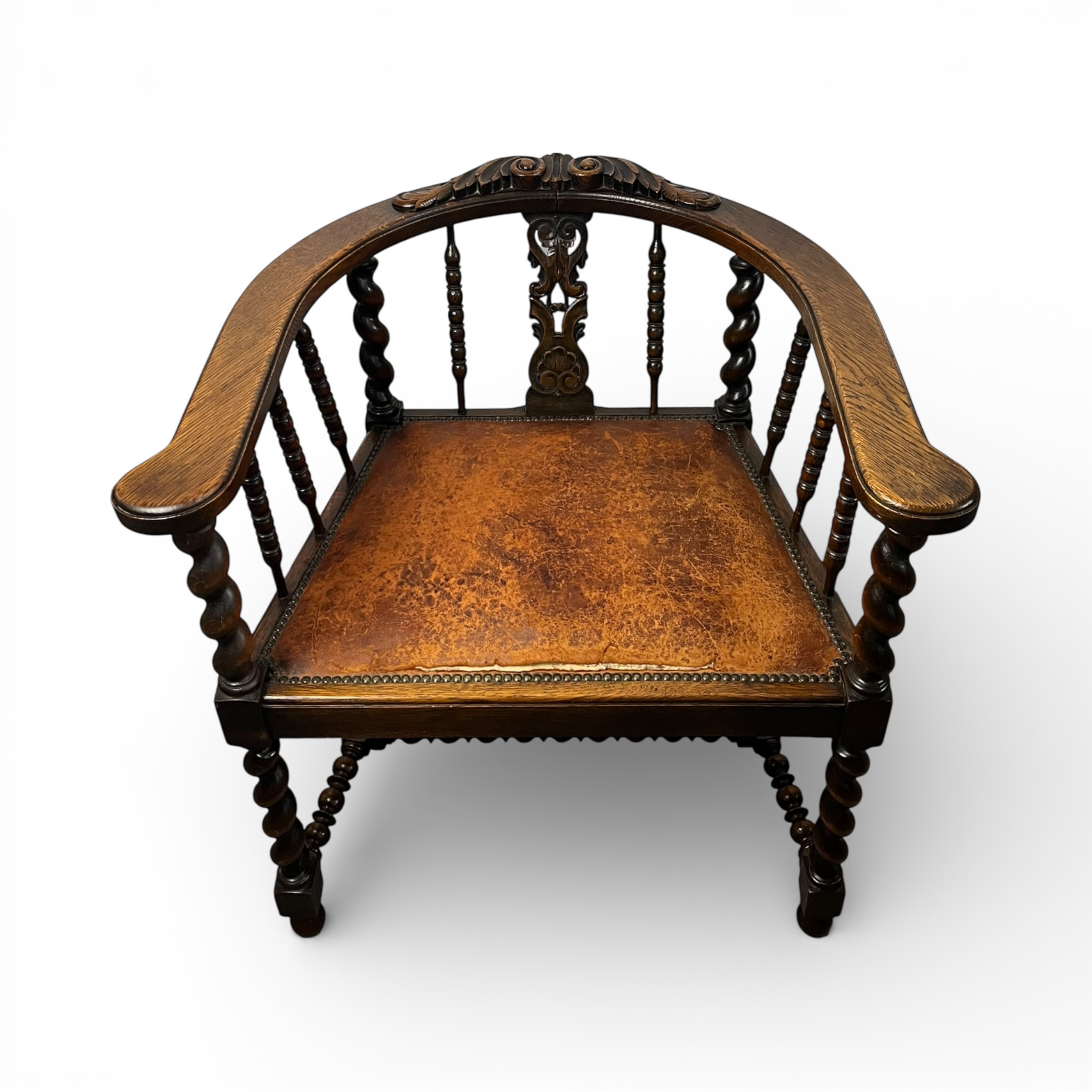 Scaun tip Corner Chair (Captain’s Chair) Stil Neorenascentist / Jacobean Revival Anglia, cca. 1880–1900 Mobilier