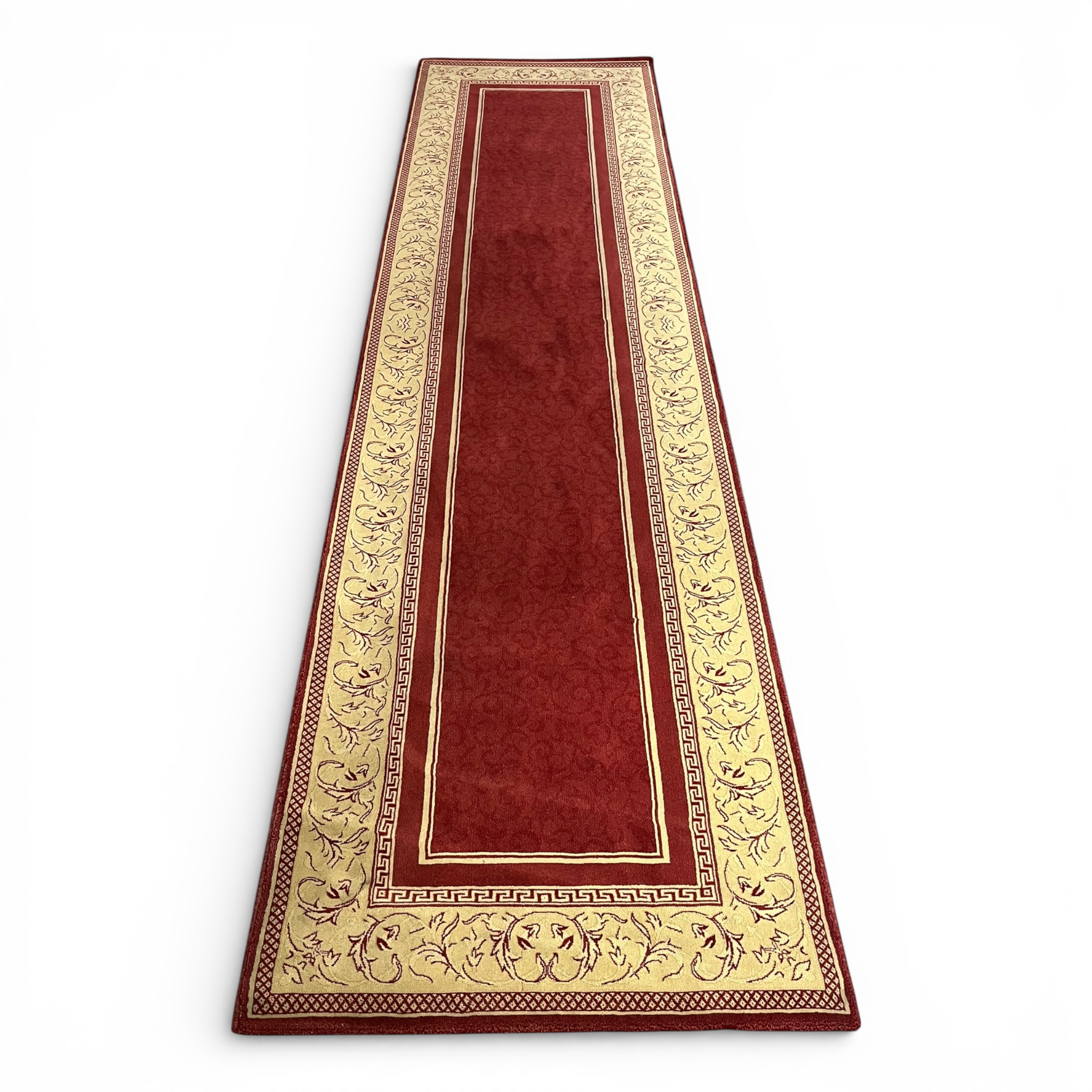 Covor turcesc tip runner Koyunlu Ekol 100×400 cm, 470.000 noduri/mp, bordo –crem Covoare